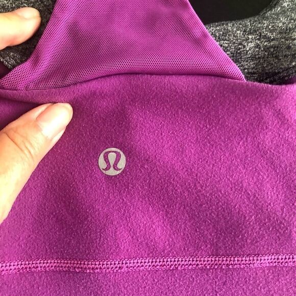Lululemon purple w grey, racer back tank top. 6 - Picture 2 of 4
